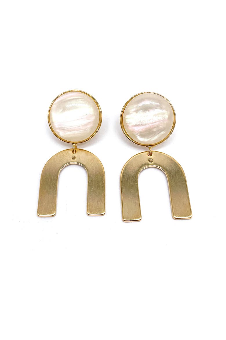 Gila Gold Vermeil Drop Earrings, Main, color, YELLOW