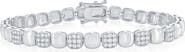SIMONA Pavé Cubic Zirconia Square Link Bracelet