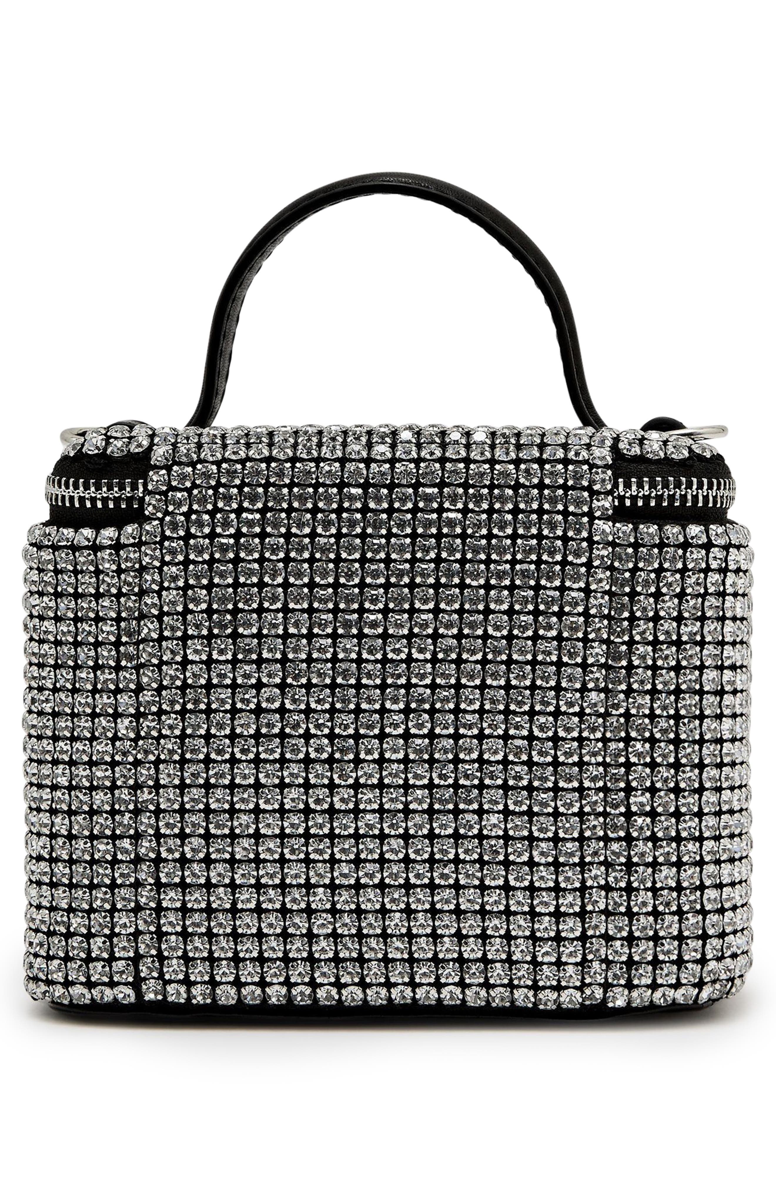 Nova Crystal Embellished Box Clutch, Alternate, color, SILVER
