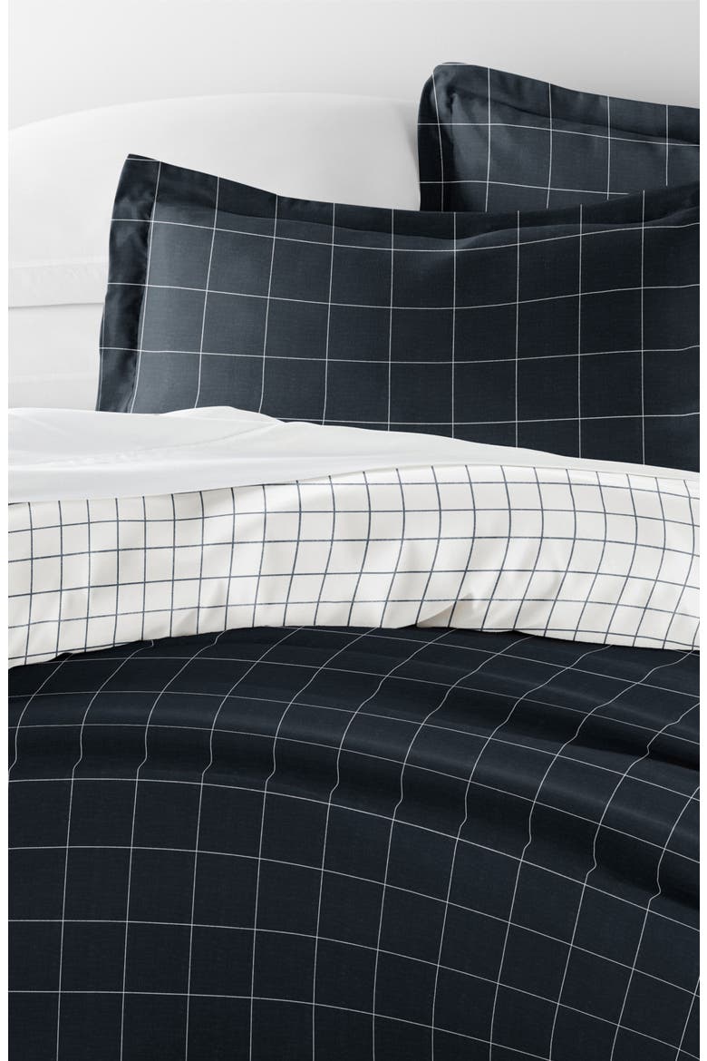 Pattern Duvet Cover & Sham Set, Alternate, color, NAVY