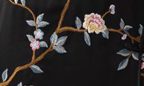 Sau Lee Ariana Embroidered Gown In Black