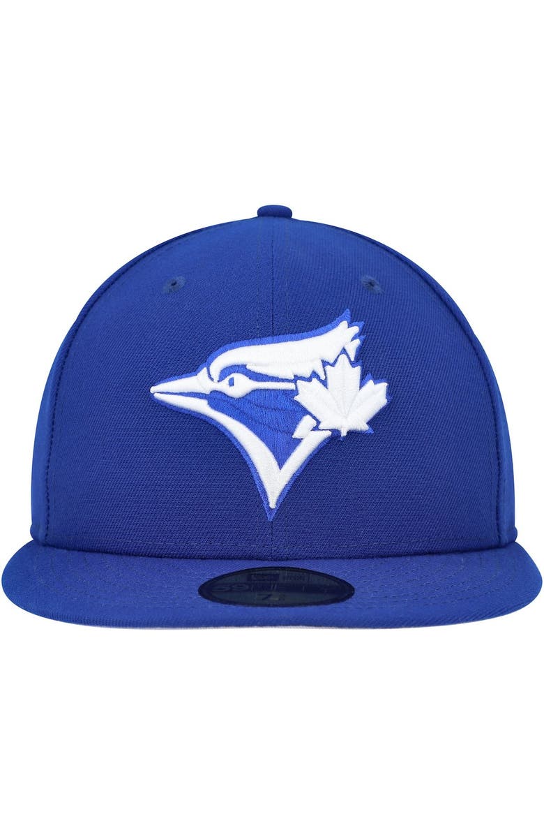 New Era Men's New Era Royal Toronto Blue Jays White Logo 59FIFTY Fitted Hat, Alternate, color, 