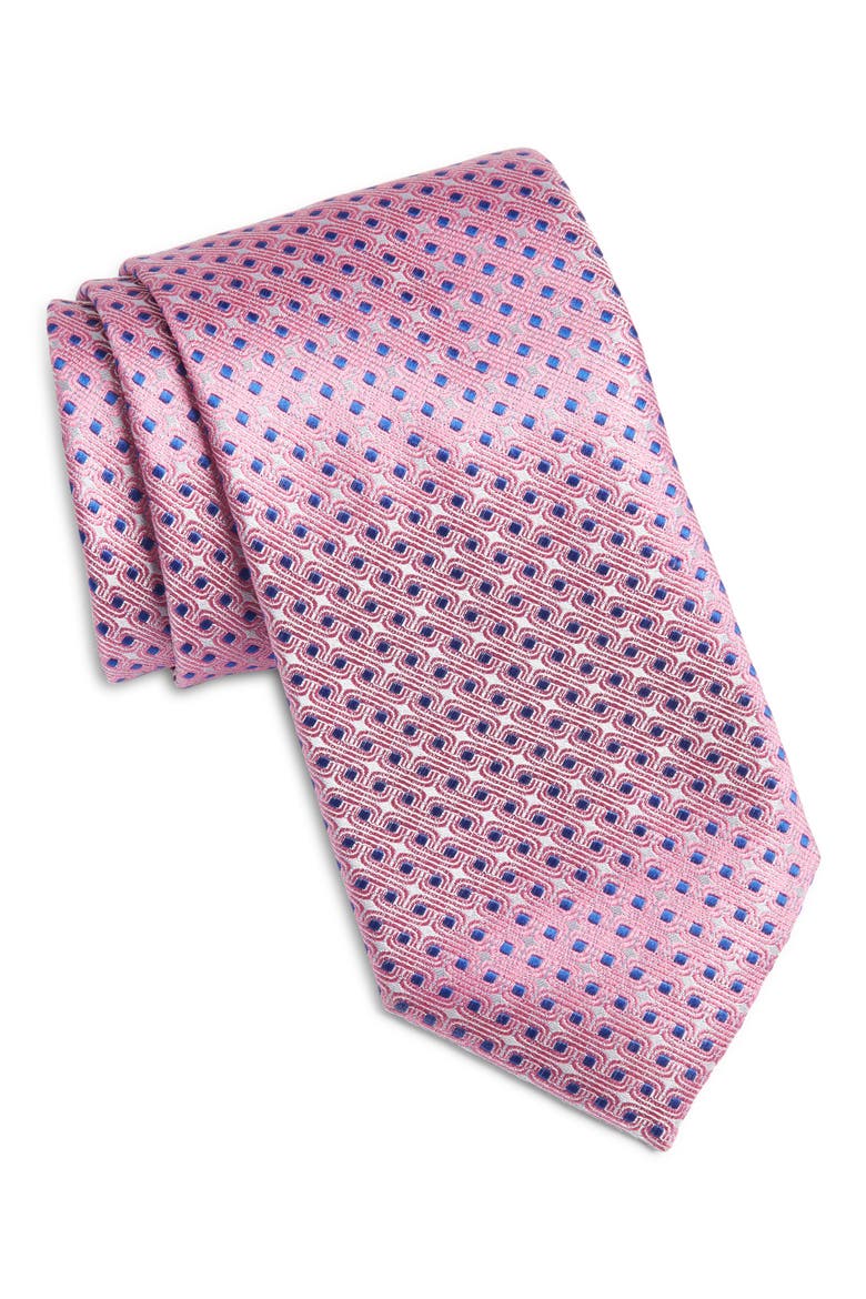 Neat Silk Tie, Main, color, PINK