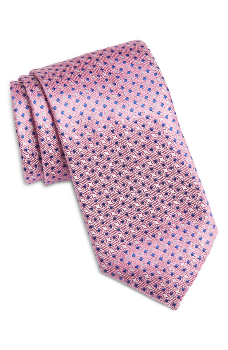 Canali Neat Silk Tie, Main, color, 