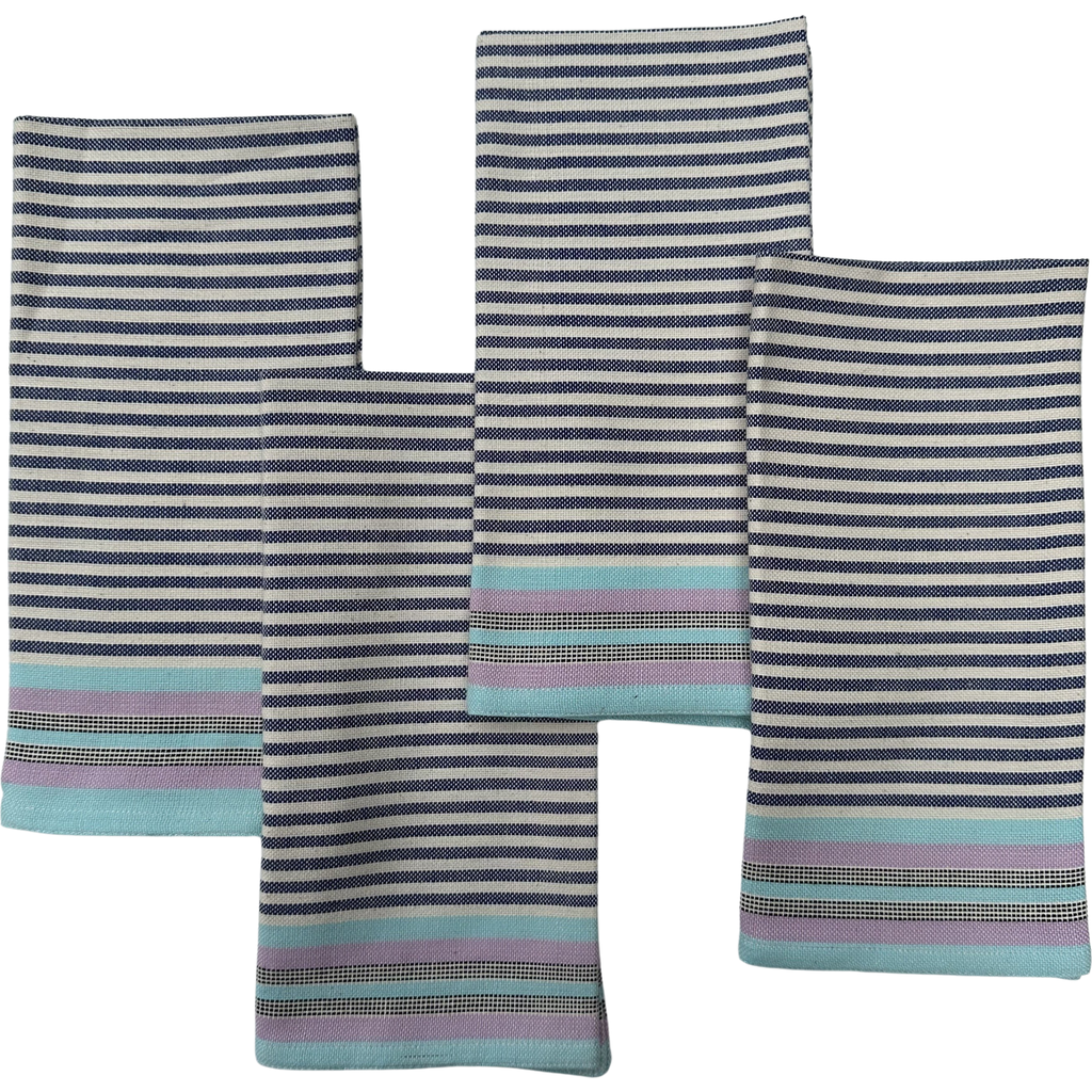 Siafu Home Handwoven Bahari Napkins - Set of 4 in Blue  product