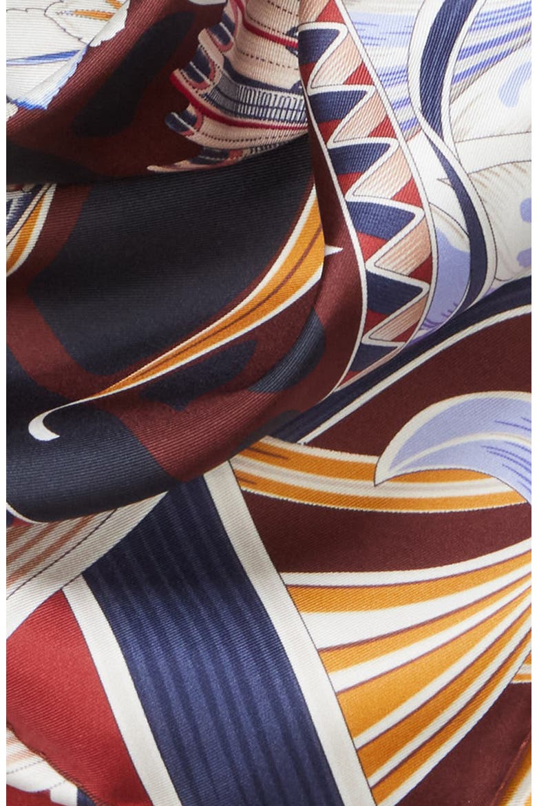 Giada Reversible Silk Scarf, Alternate, color, NAVY/ PLUM