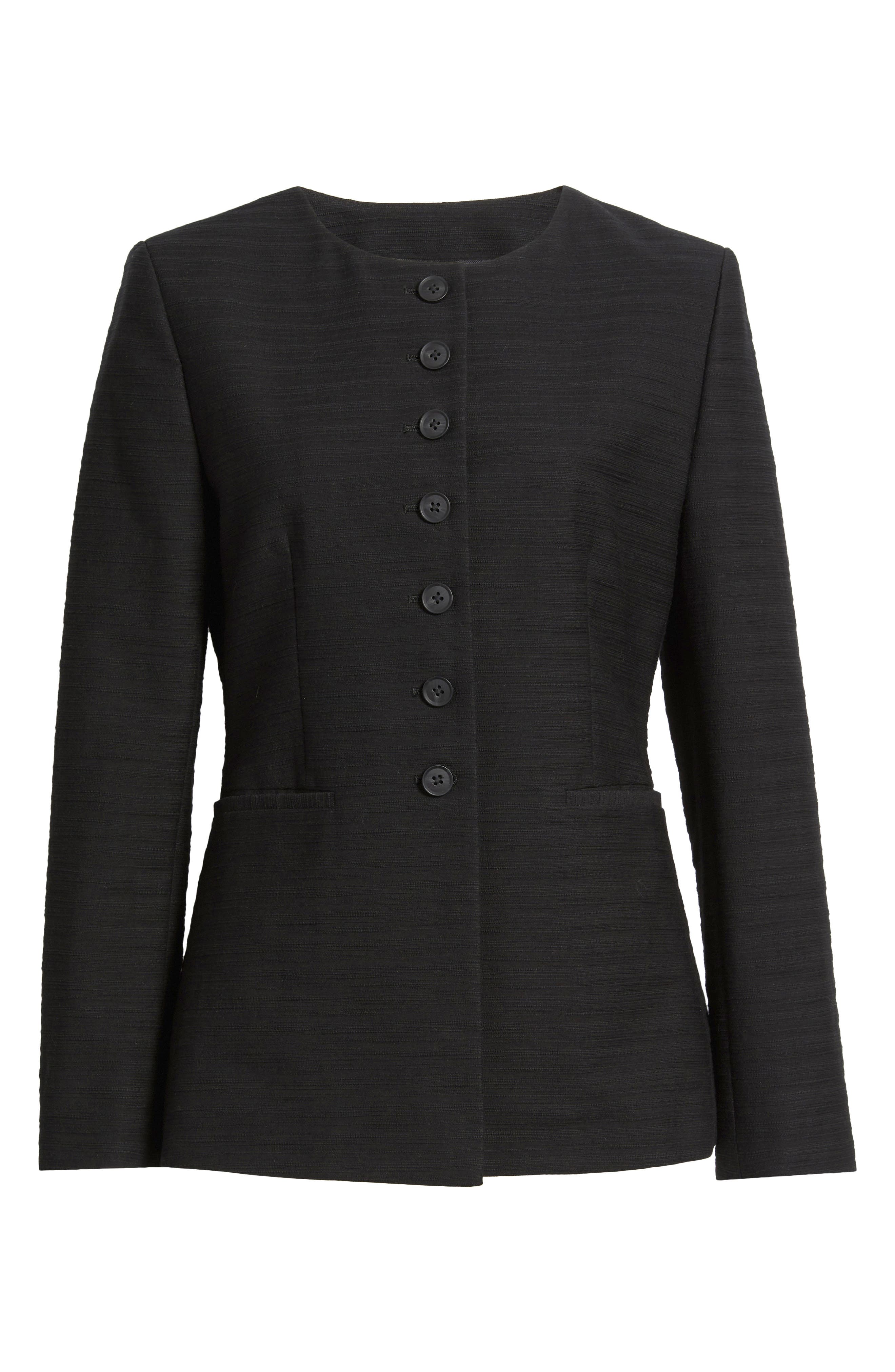 Collarless Textured Jacket (Women) | Nordstrom