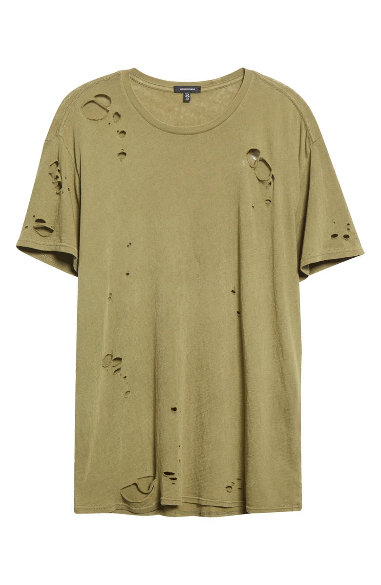 R13 Destroyed Boy Stretch Cotton T-Shirt, Alternate, color, 