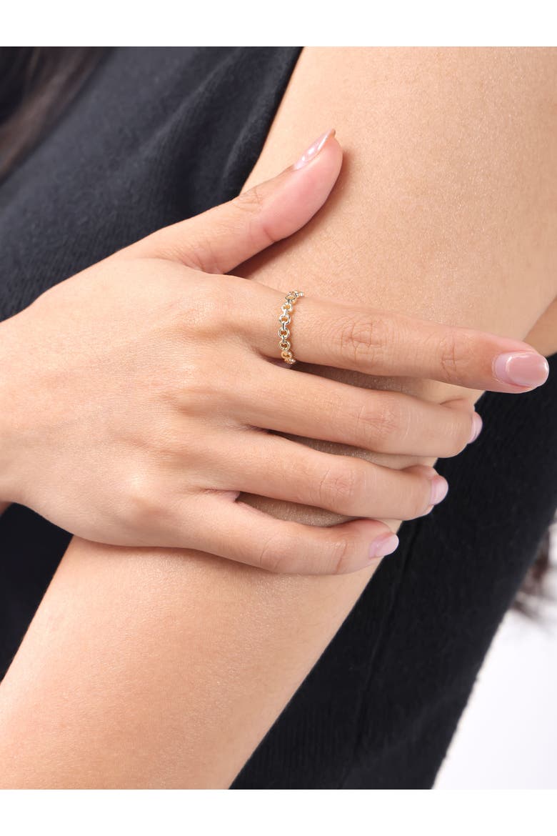 Cable Link Ring in 14K Gold, Alternate, color, Yellow Gold