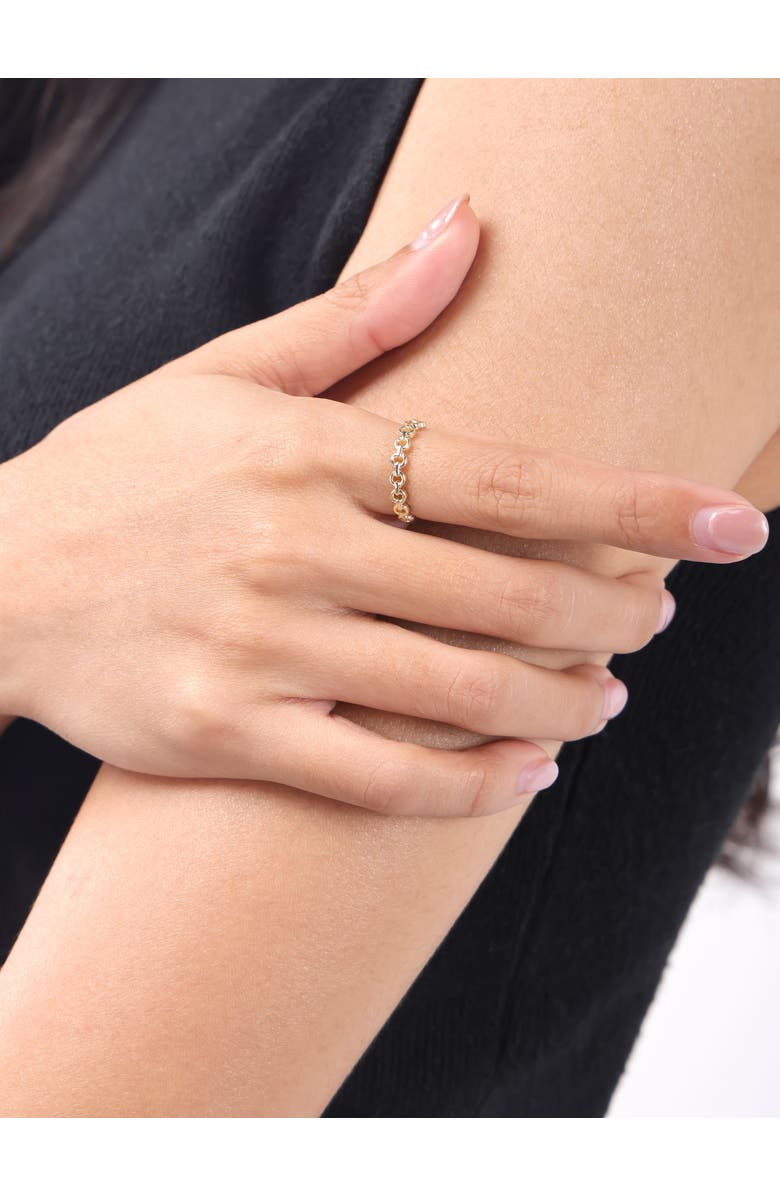 DEVATA Cable Link Ring in 14K Gold, Alternate, color, Yellow Gold