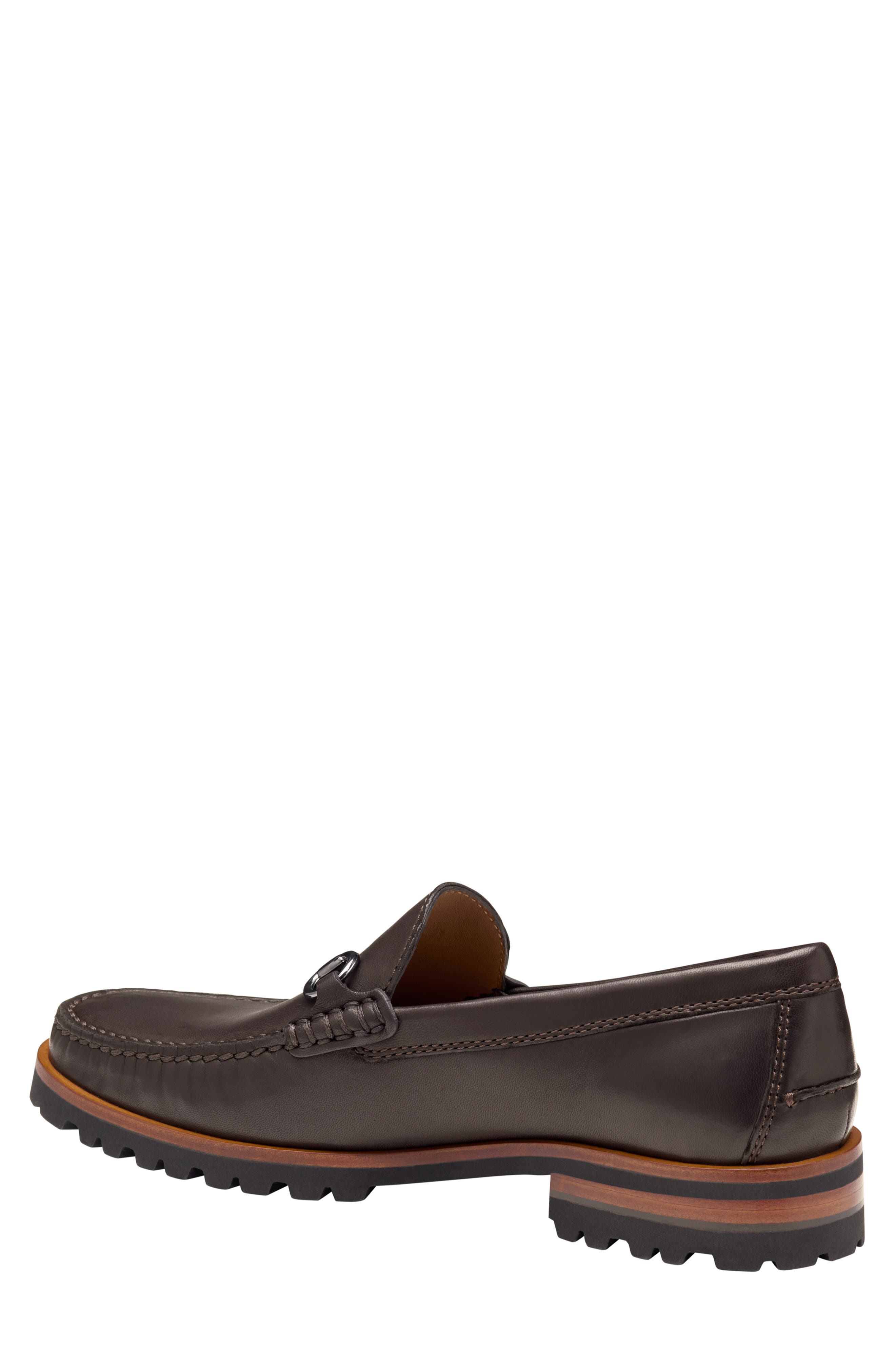 Baldwin Lug Sole Bit Loafer, Alternate, color, DARK BROWN SHEEPSKIN