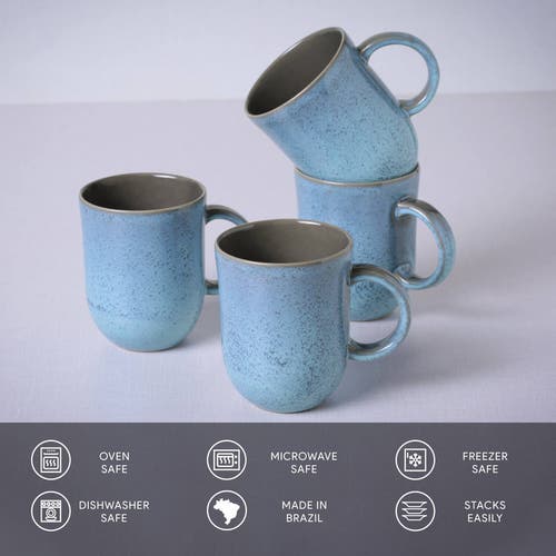 Porto Brasil Coup Mug Set Of 4 In Blue