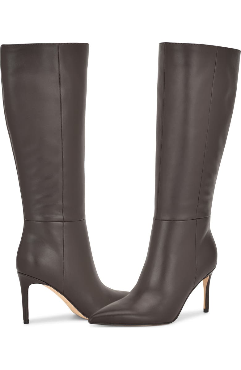Nine West Cook Pointed Toe Knee High Boot, Alternate, color, Dark Brown