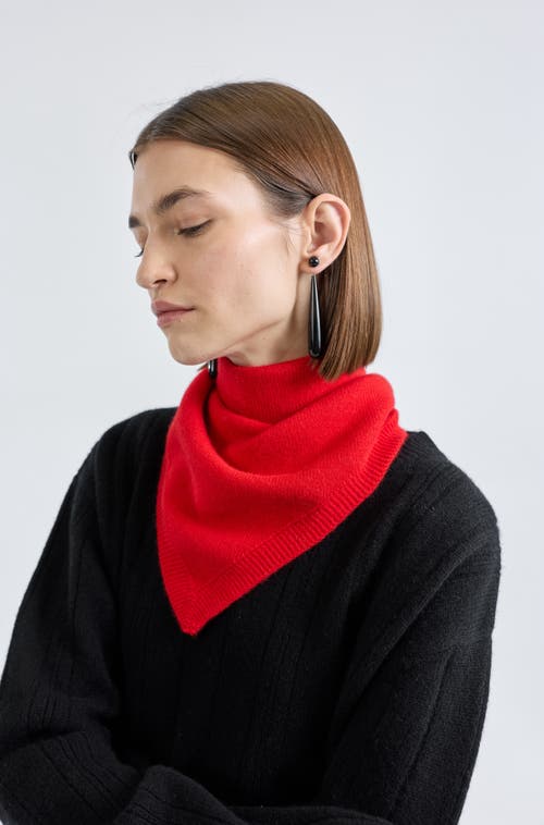 Almina Concept Triangle Neck Scarf In Red