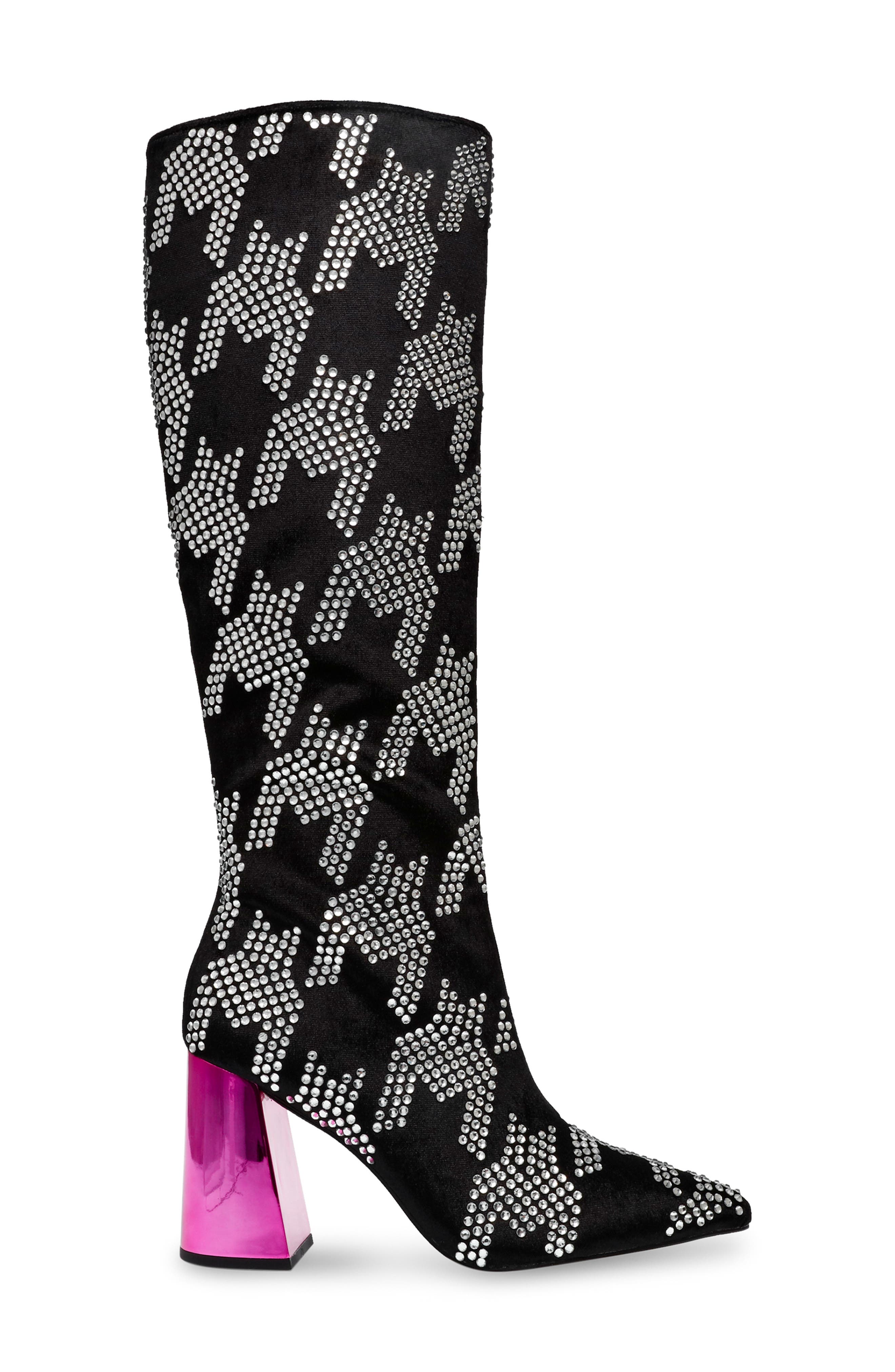 Betsey Johnson Naomy Pointed Toe Knee High Boot, Alternate, color, 