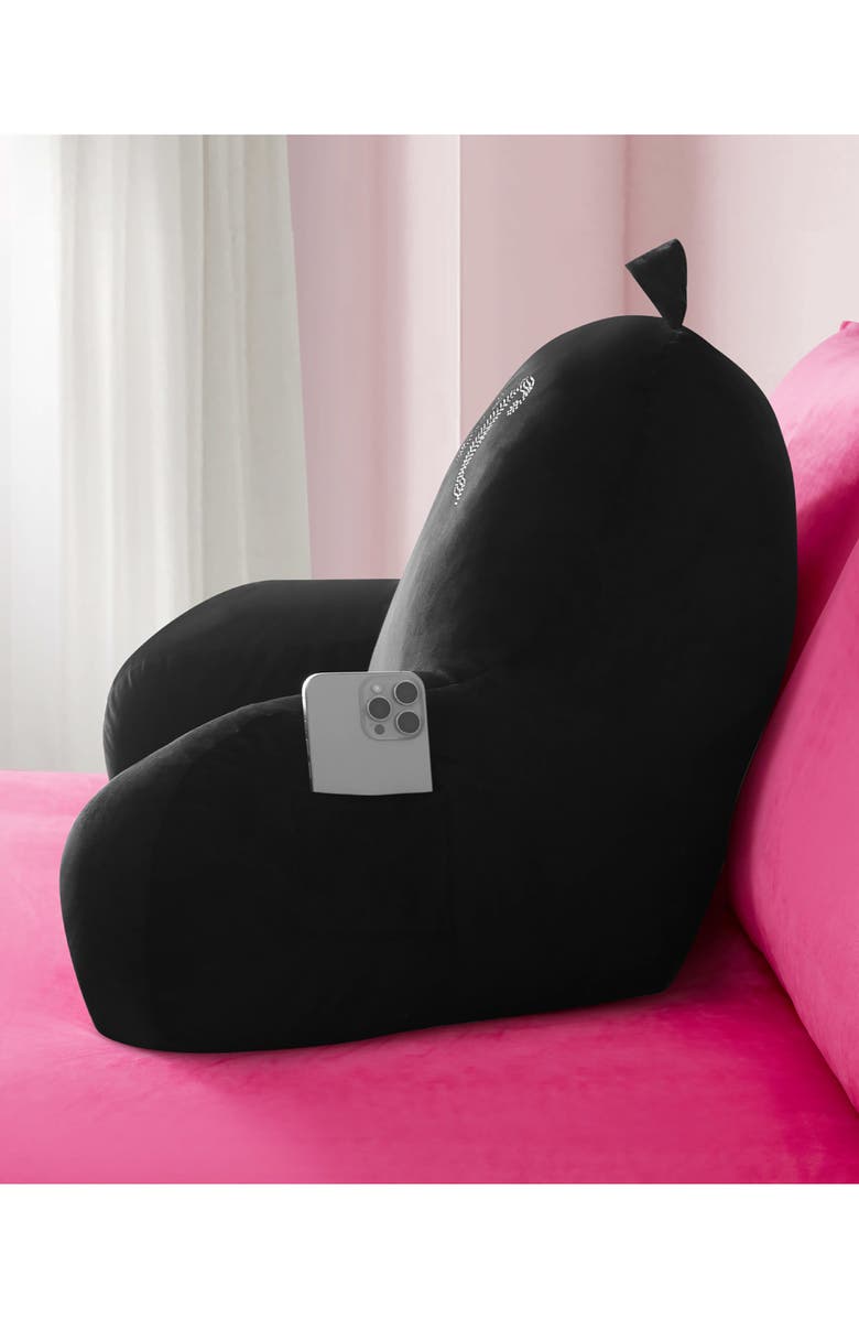 Juicy Couture Backrest Pillow, Alternate, color, Black