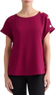 Jones New York Shoulder Button Detail Top