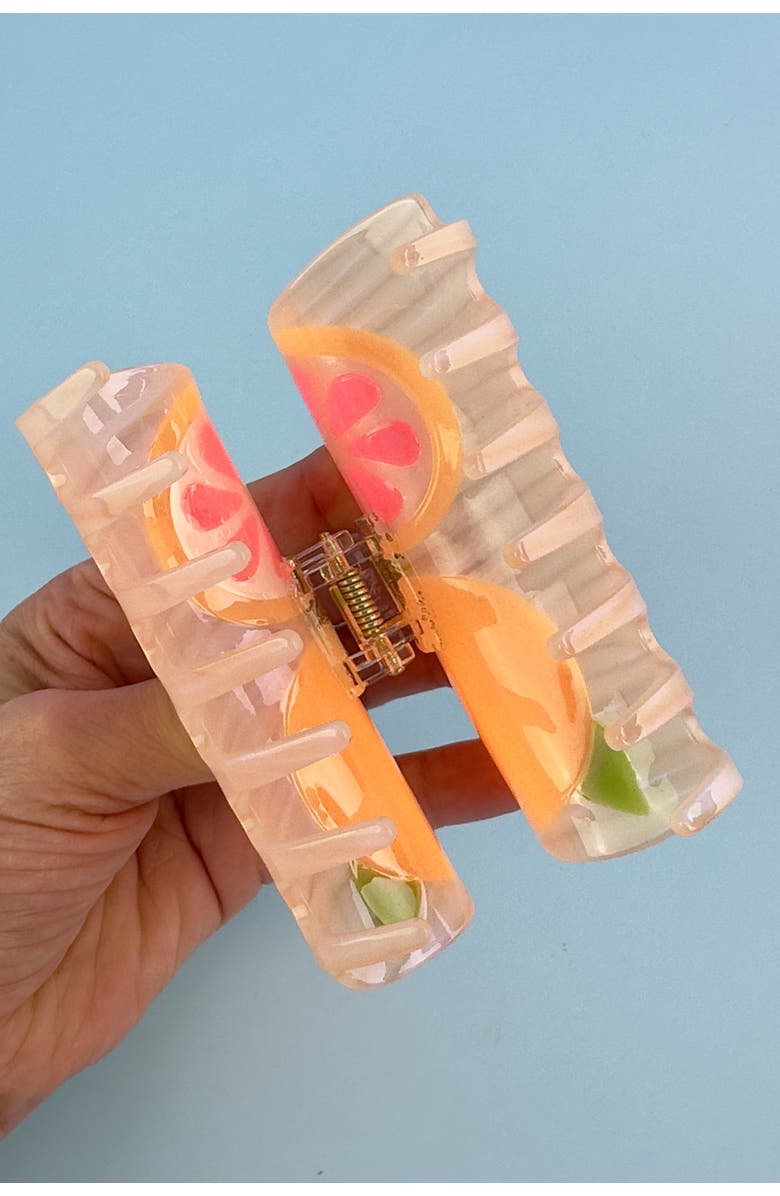 Centinelle California Pomelo Hair Claw, Alternate, color, Orange