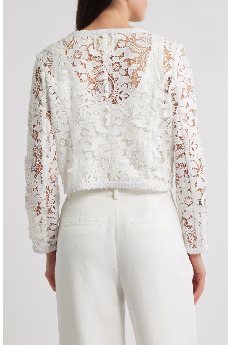 Garden Lace Jacket, Alternate, color, WHITE