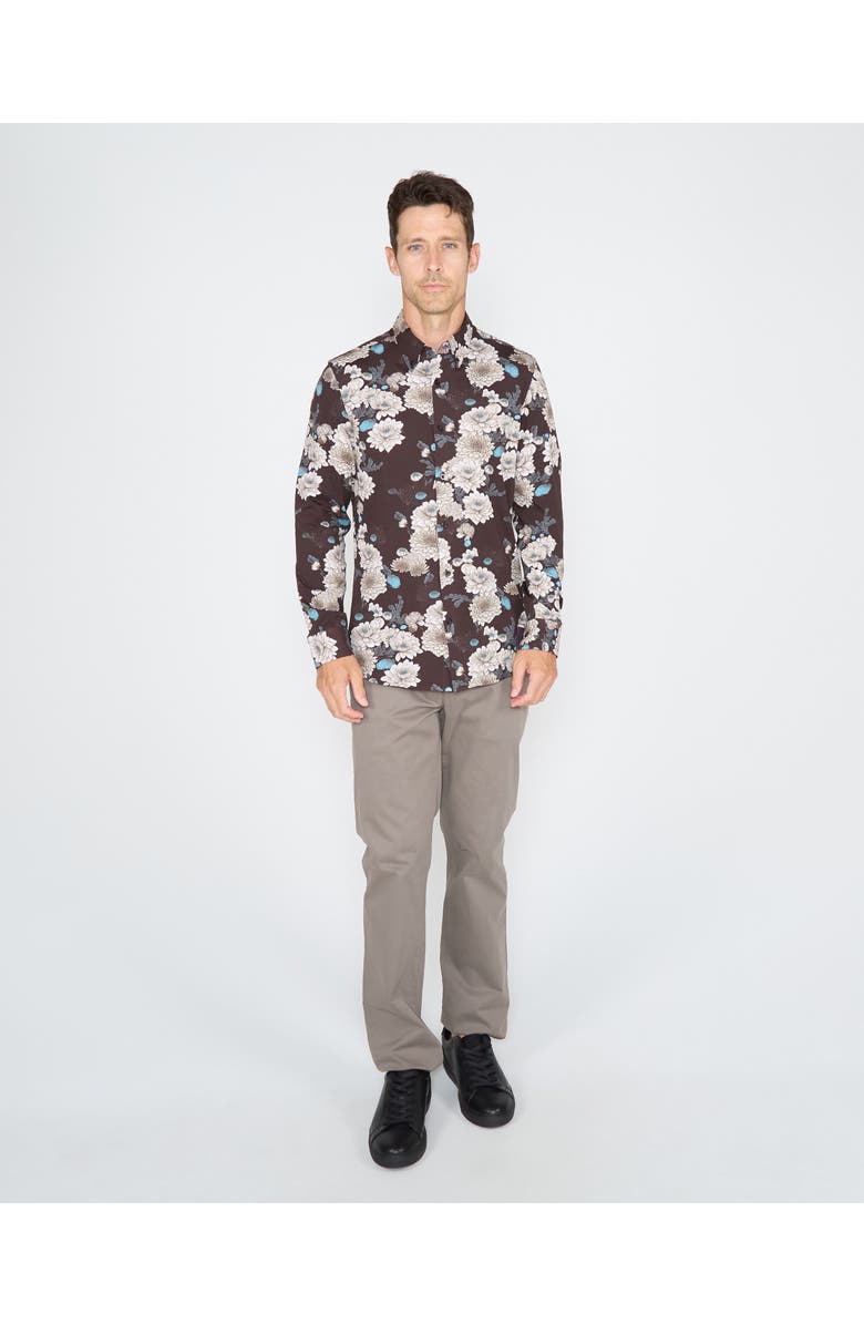 Lords of Harlech Sawyer Knit Button-Up Shirt, Alternate, color, Serious Floral Black