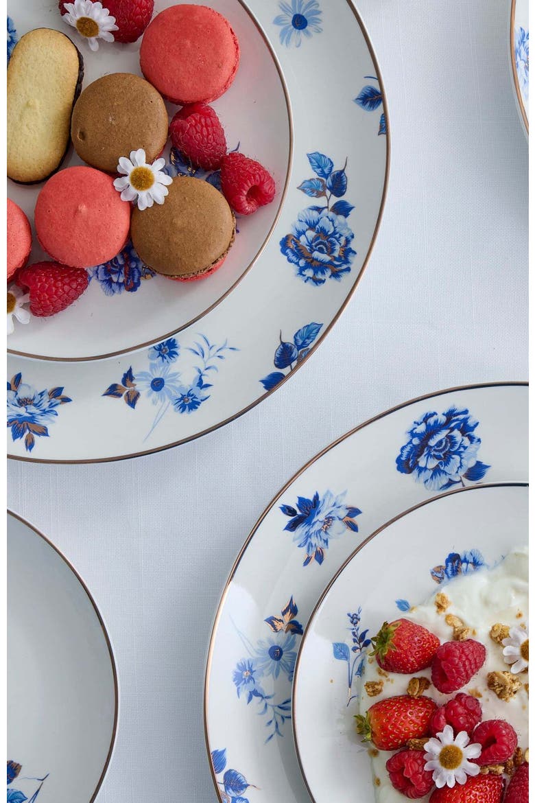 Viola Porcelain 12-Piece Dinnerware Set, Alternate, color, Blue