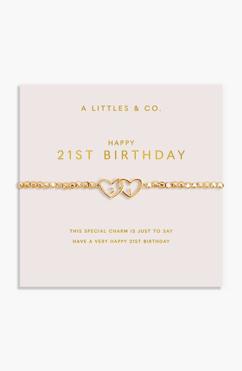 Forever Yours 'Happy 21St Birthday' Bracelet