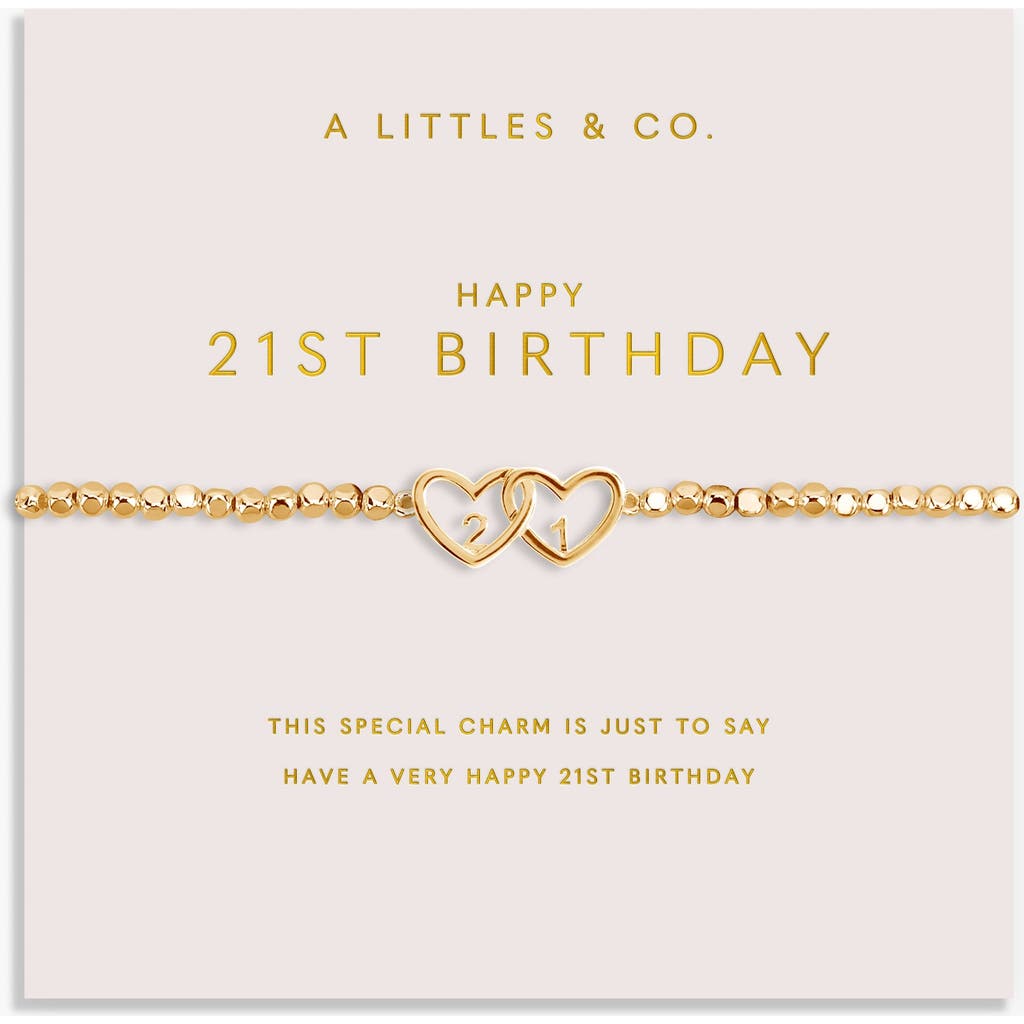 A Littles & Co. Forever Yours ‘Happy 21St Birthday’ Bracelet in Gold at Nordstrom A Littles & Co. Forever Yours ‘Happy 21St Birthday’ Bracelet in Gold at Nordstrom