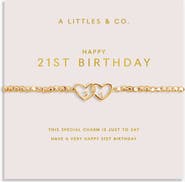 A Littles & Co. Forever Yours 'Happy 21St Birthday' Bracelet