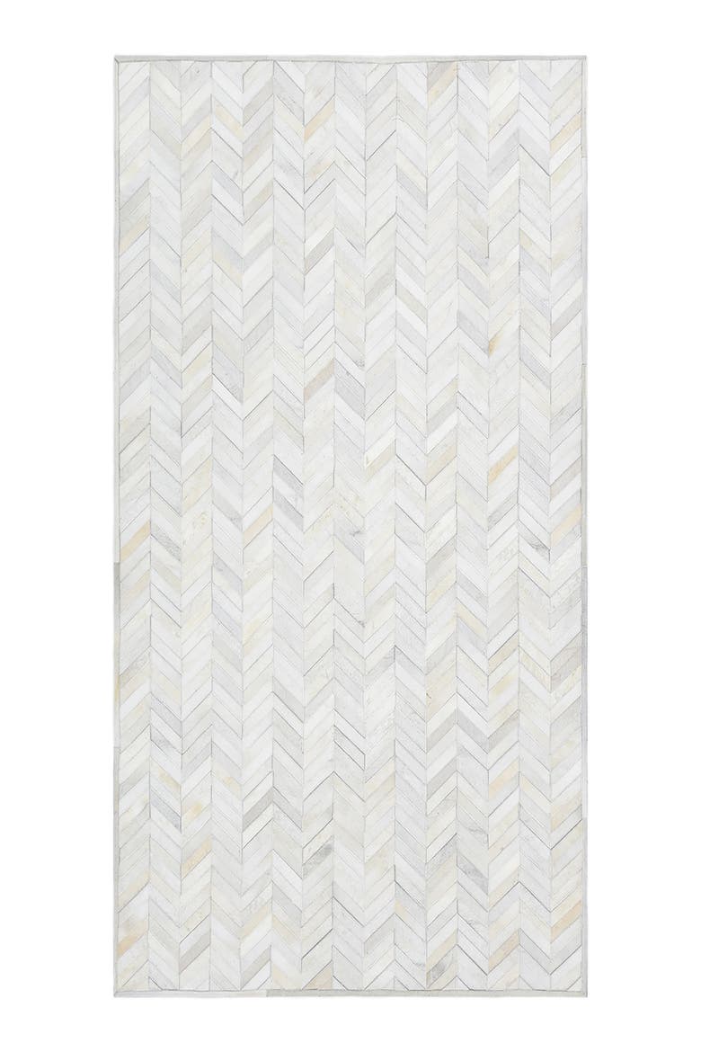Meir Genuine Calf Hair Area Rug, Main, color, IVORY