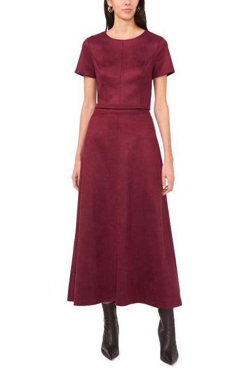Vince Camuto Faux Suede A-line Maxi Skirt