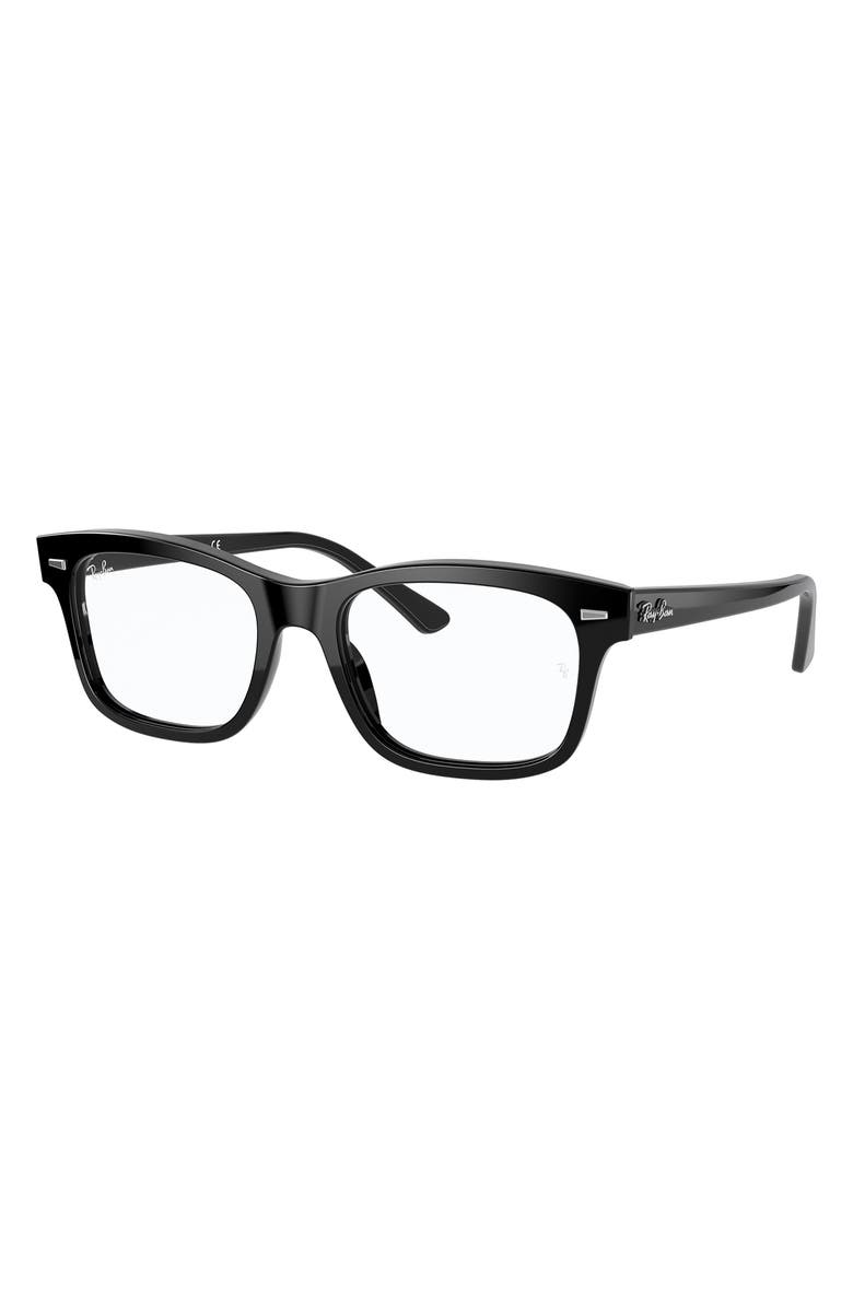 Ray-Ban Mr. Burbank 56mm Rectangular Optical Glasses, Alternate, color,
