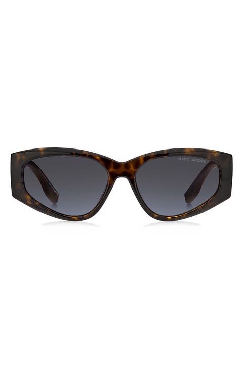 56mm Gradient Cat Eye Sunglasses
