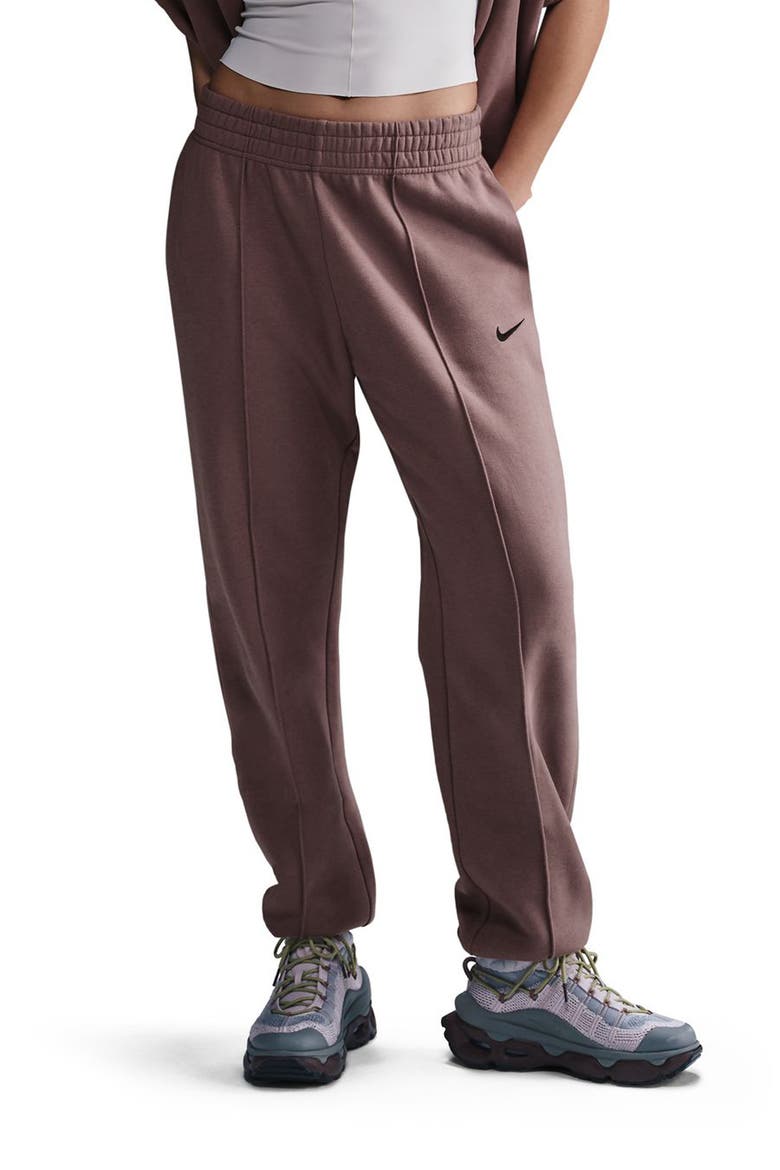 Sportswear Essential Fleece Pants, Main, color, SMOKEY MAUVE/ BLACK