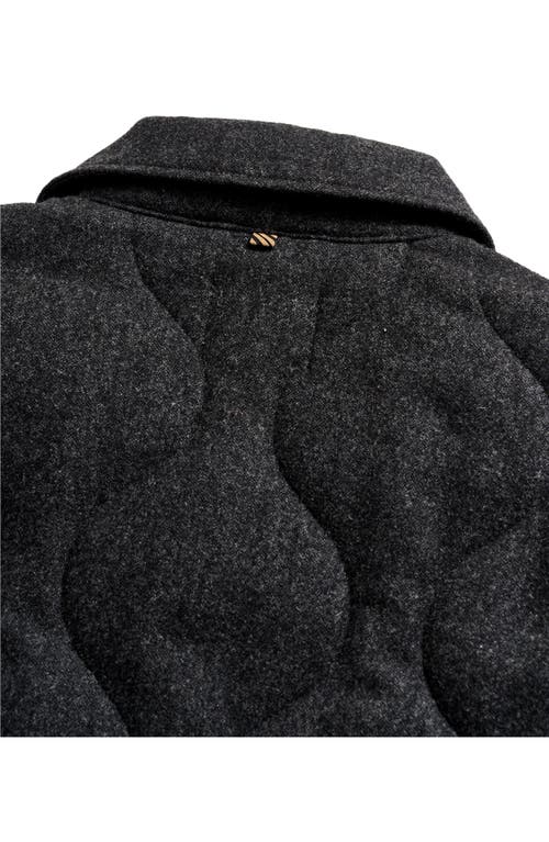 Billy Reid Onion Quilted Wool Blend Shirt Jacket In Black