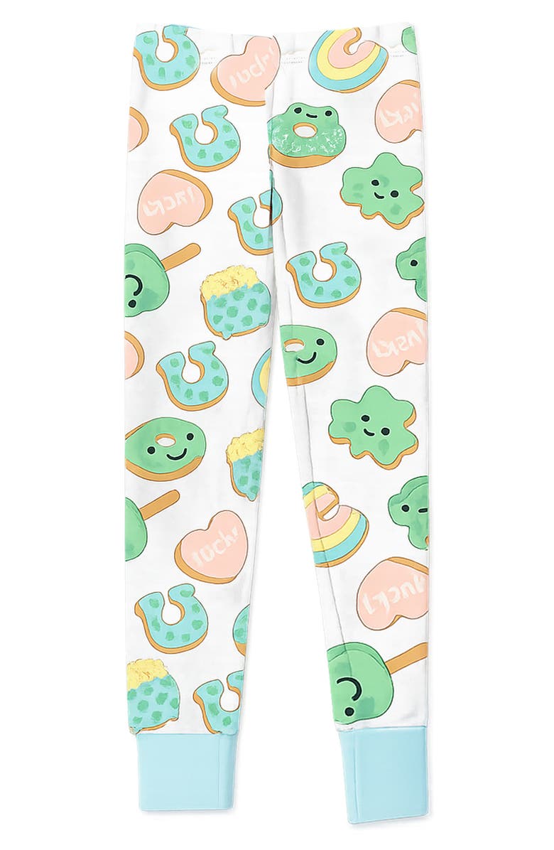 BUTTERBLU Kids' Zen Two-Piece Organic Cotton Pajamas, Alternate, color, Feelin' Lucky