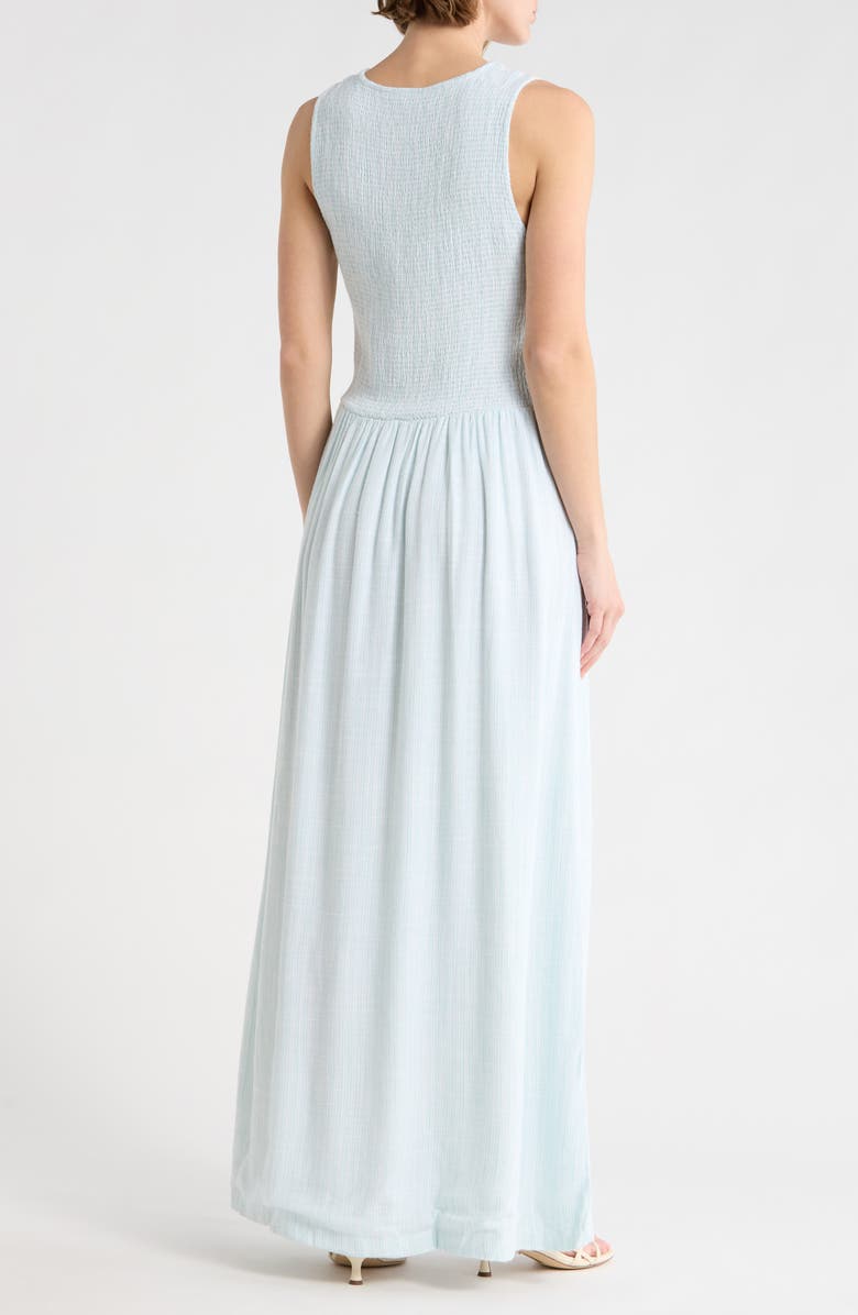 Splendid Malibu Smocked Sundress, Alternate, color, Mint Green Stripe