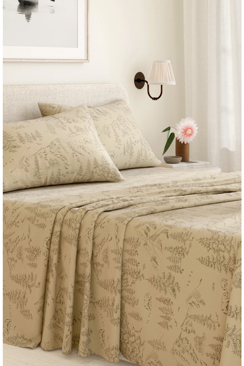 Lodge Print Microfiber Sheet Set, Alternate, color, BEAR MOUNTAIN
