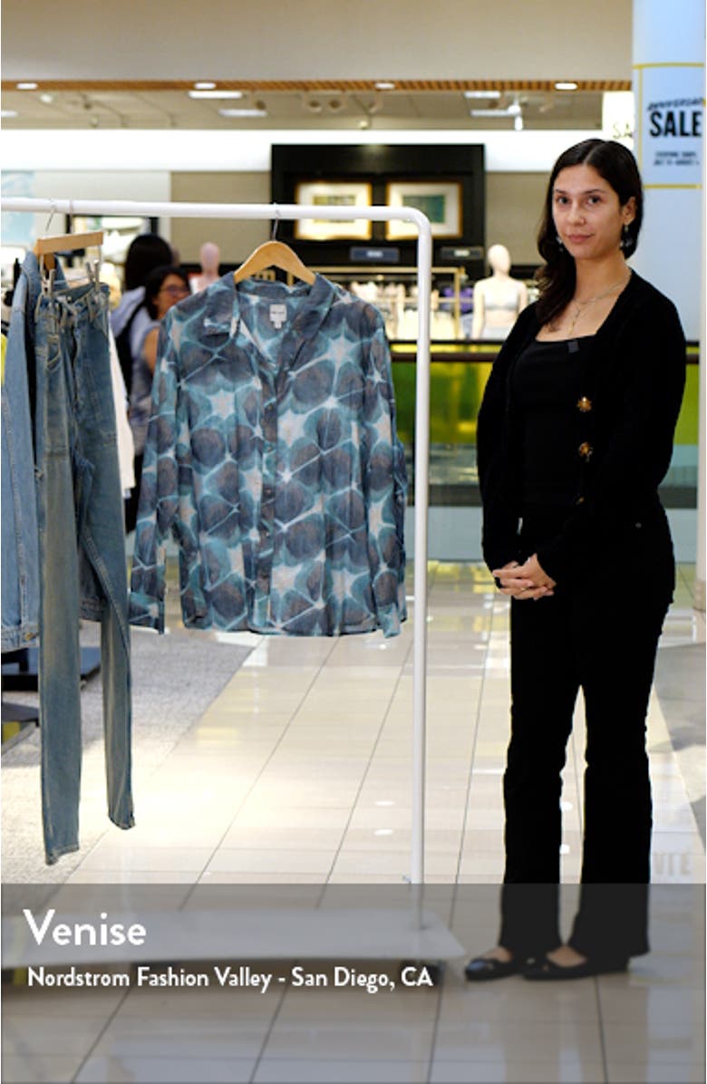 Ethereal Seas Crinkle Cotton Button-Up Shirt, sales video thumbnail