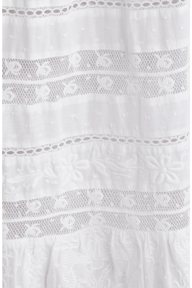 Donna Lace Tie Waist Maxi Skirt, Alternate, color, WHITE