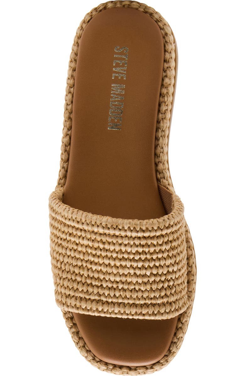 Steve Madden Boardwalk Slide Sandal, Alternate, color, Natural Raffia