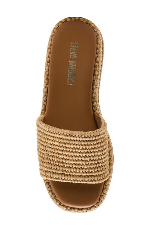 Steve Madden Boardwalk Slide Sandal In Natural Raffia