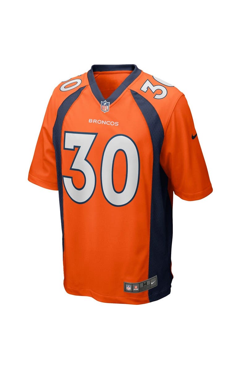 Nike Men's Nike Terrell Davis Orange Denver Broncos Game Retired Player Jersey, Alternate, color, 