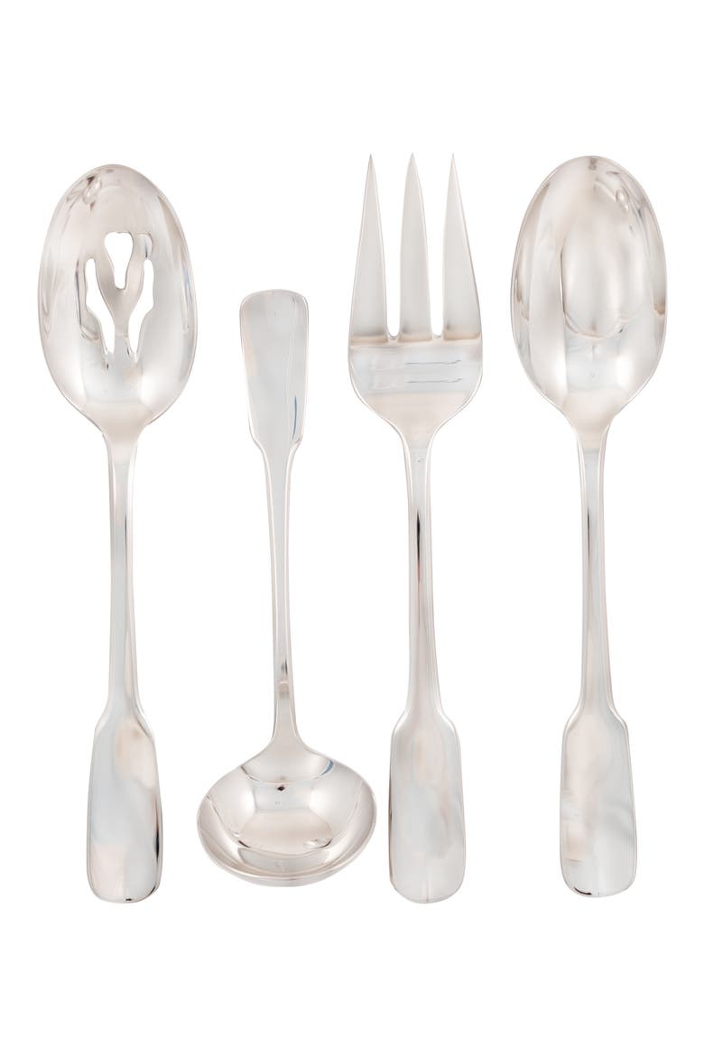 Gingko Flatware Alsace 44-Piece Flatware Set, Alternate, color, STAINLESS