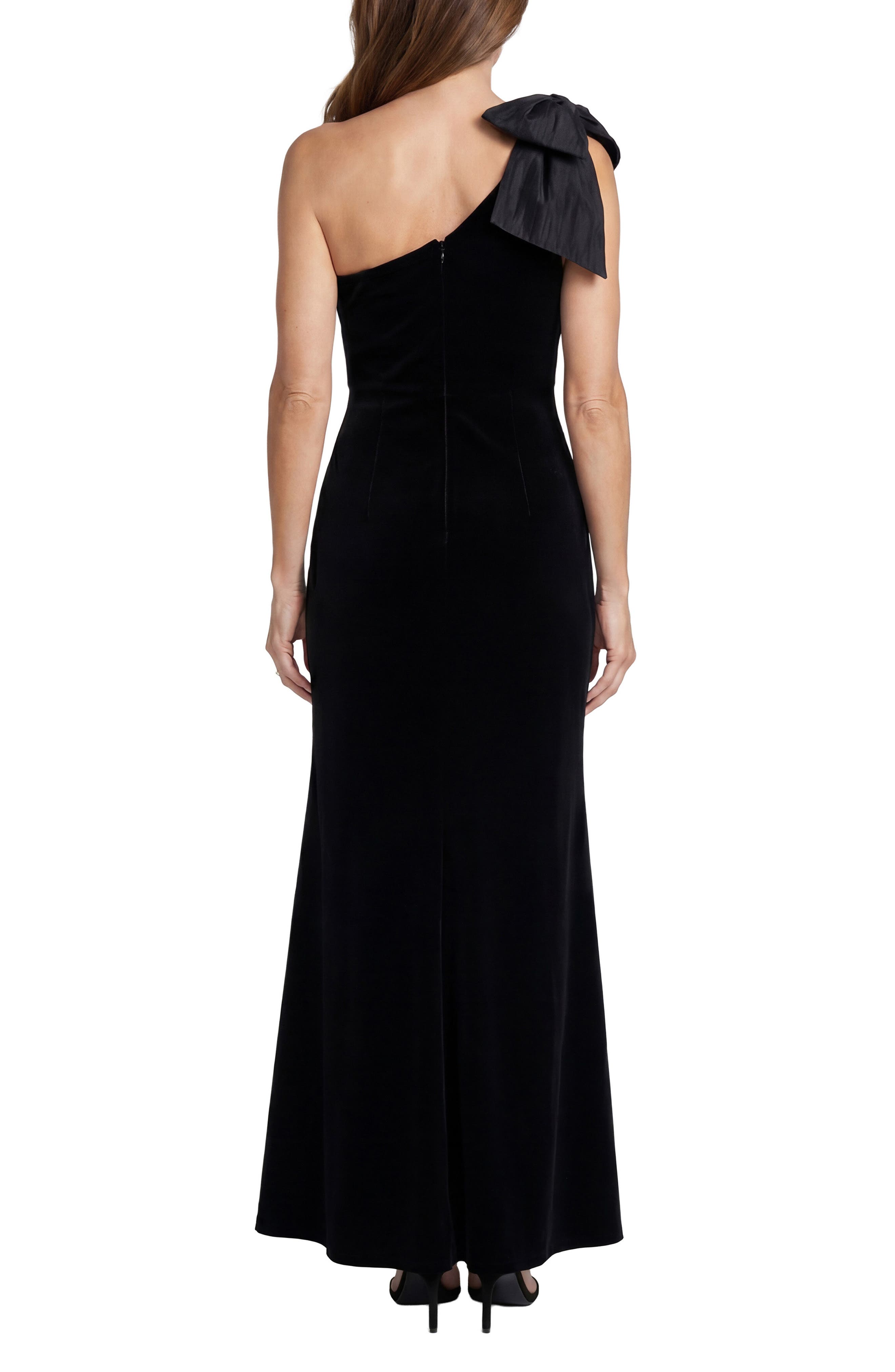 Alex Evenings One-Shoulder Stretch Velvet Gown (Women) | Nordstrom