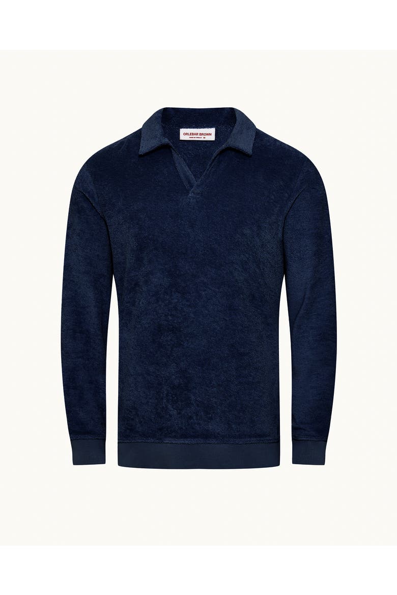 Santino Towelling Classic-Fit Polo Shirt, Alternate, color, Deep Ink Blue