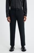 Open Edit Flat Front Tapered Stretch Twill Dress Pants