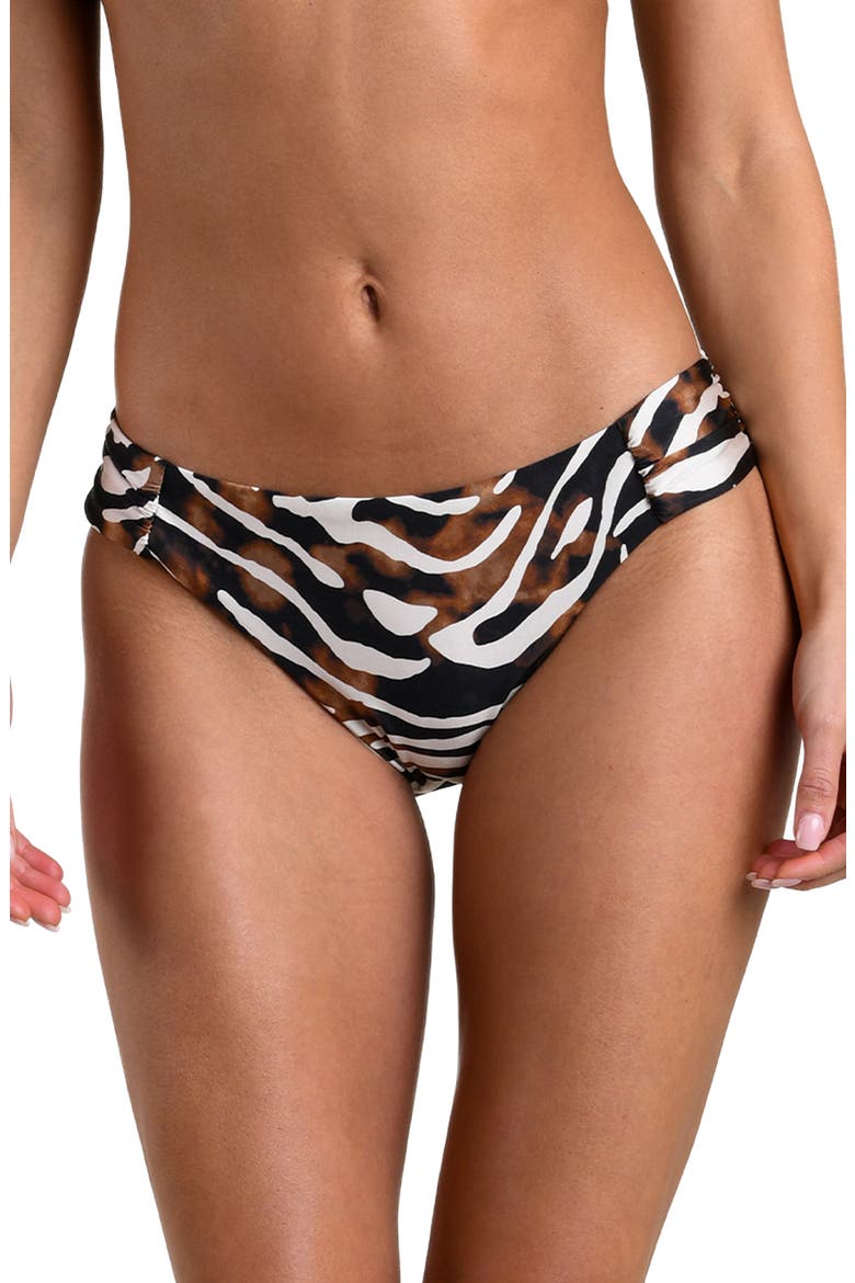 Nightlife Ruched Bikini Bottoms, Main, color, MULTI
