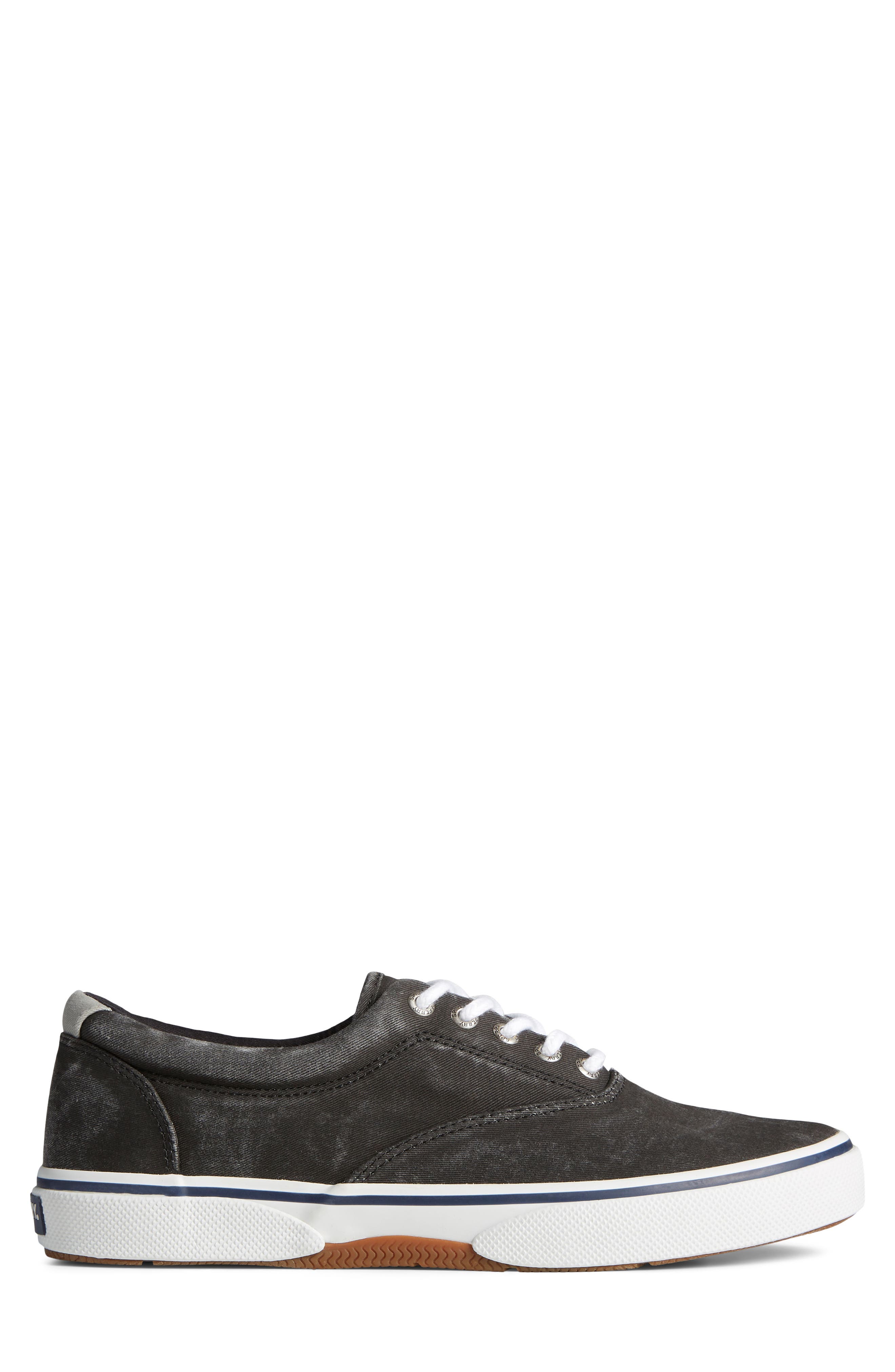 Sperry Halyard CVO Recycled Cotton Sneaker, Alternate, color, Black