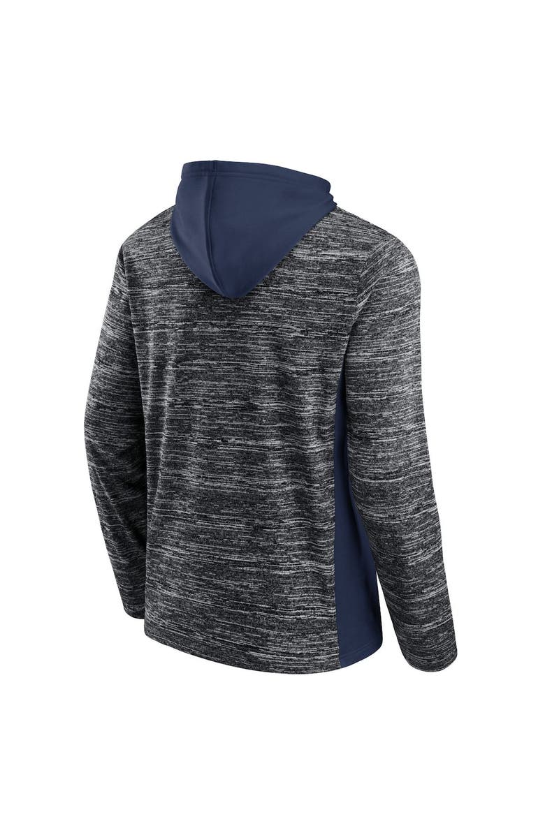 FANATICS Men's Fanatics Branded Charcoal/Deep Sea Blue Seattle Kraken Instant Replay Space-Dye Pullover Hoodie, Alternate, color, 