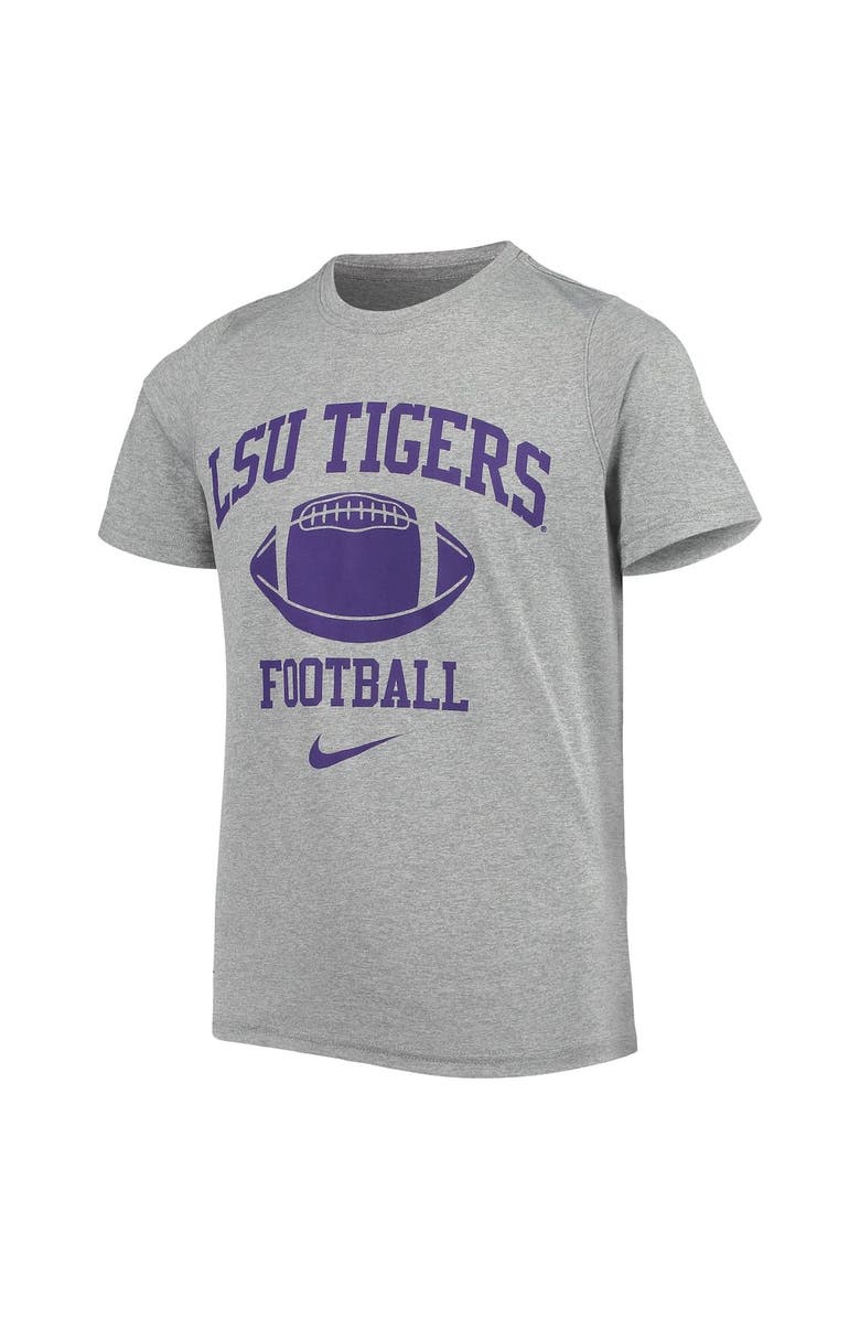 Nike Youth Nike Heathered Gray LSU Tigers Retro Lockup Legend Performance T-Shirt, Alternate, color,
